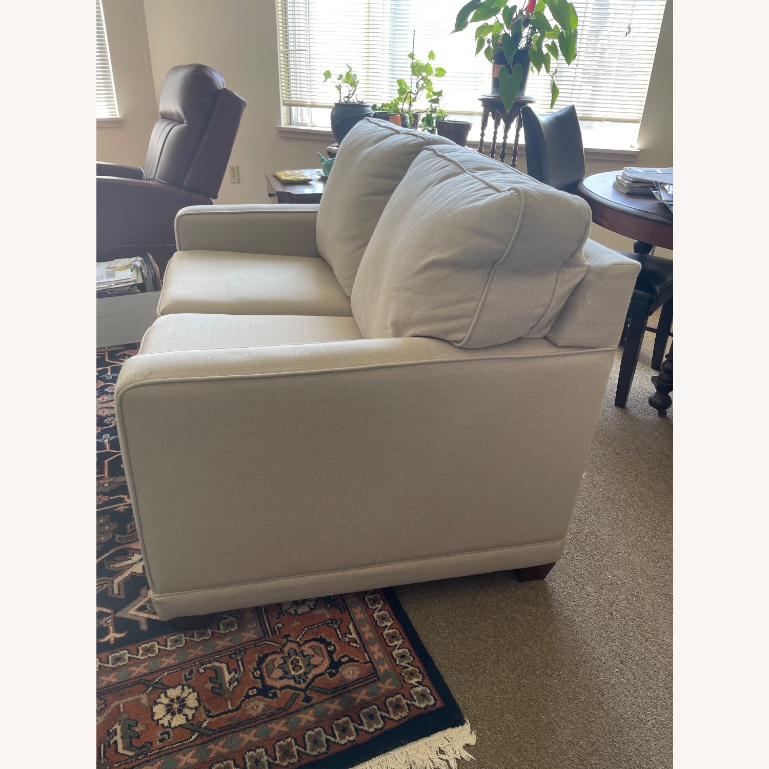 La-Z-Boy Kennedy Light Gray Fabric Loveseat - image-3