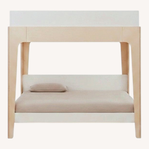 Used Oeuf Perch Bunk Bed White Wood Bunk Bed for sale on AptDeco