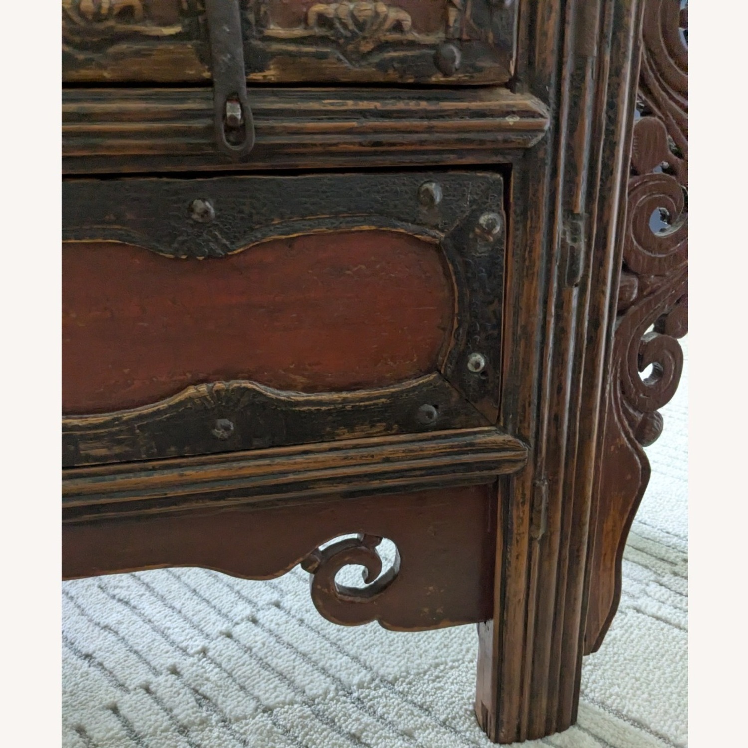 Antique 1900s Chinese 4-Drawer Kitchen Chest - image-10