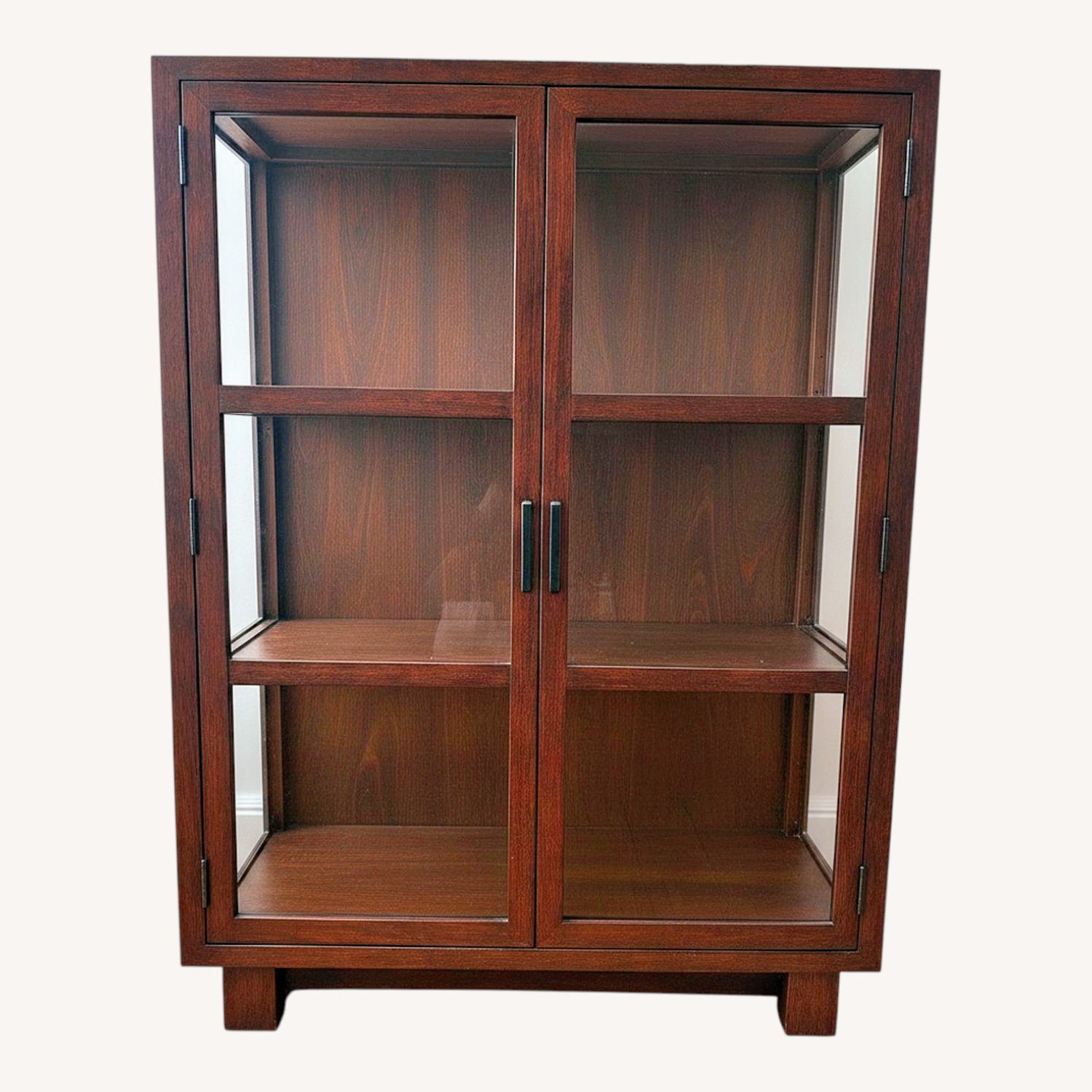 Dark Brown Wood Bookcase - image-0