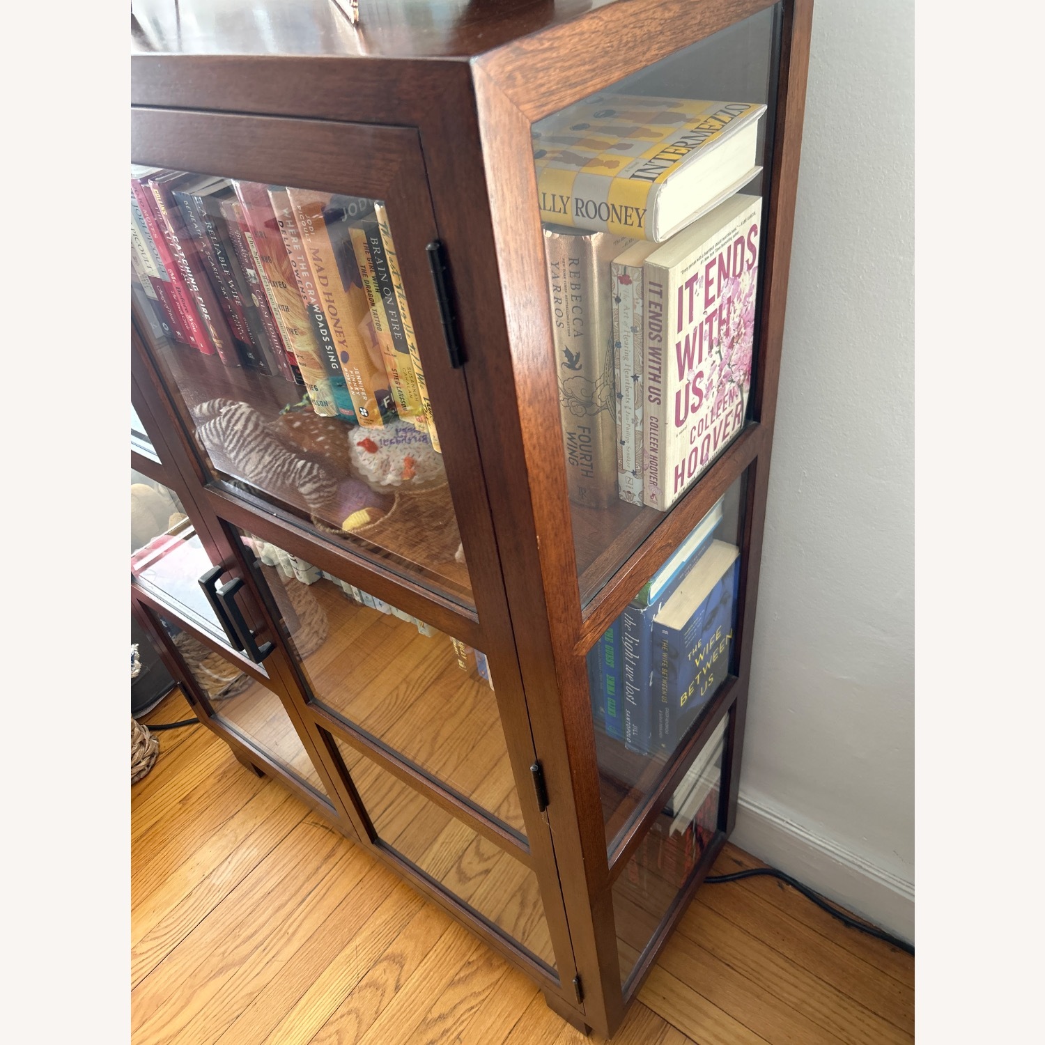 Dark Brown Wood Bookcase - image-3