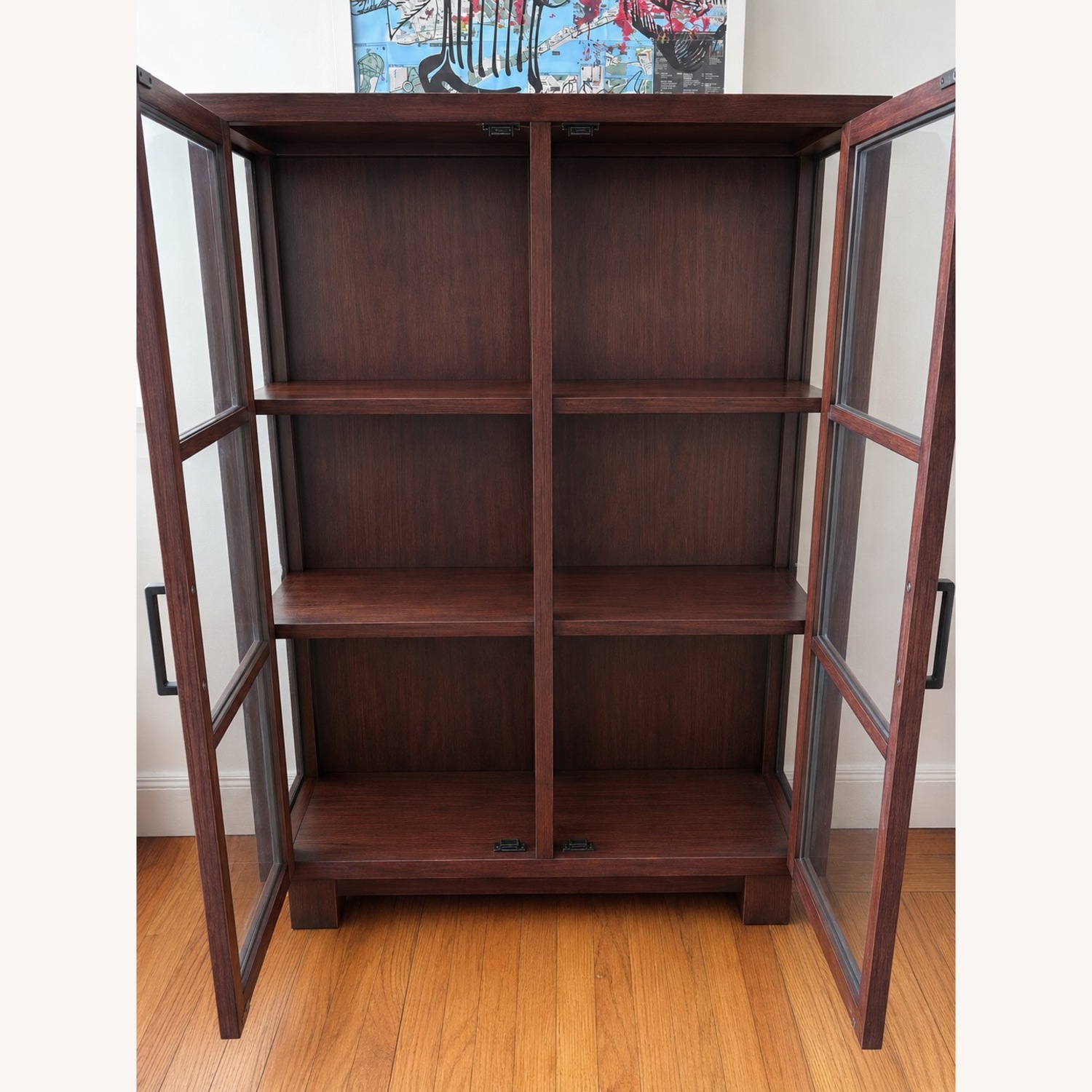 Dark Brown Wood Bookcase - image-2