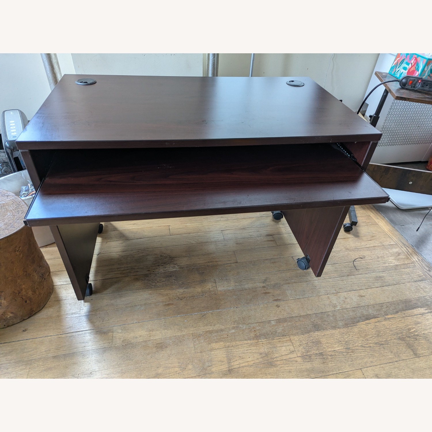 Lorell Essentials Computer Desk With Wheels - image-2