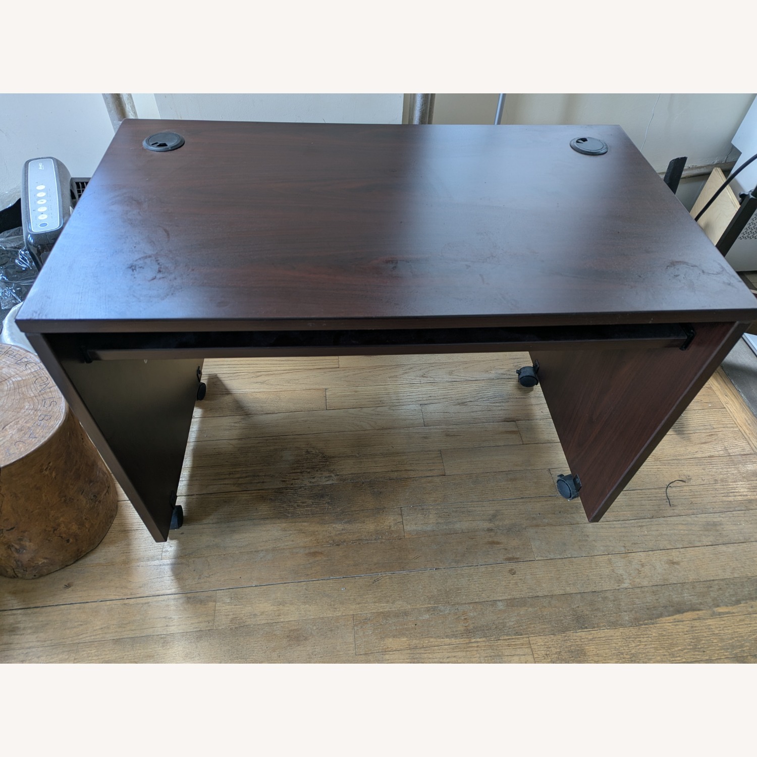 Lorell Essentials Computer Desk With Wheels - image-3