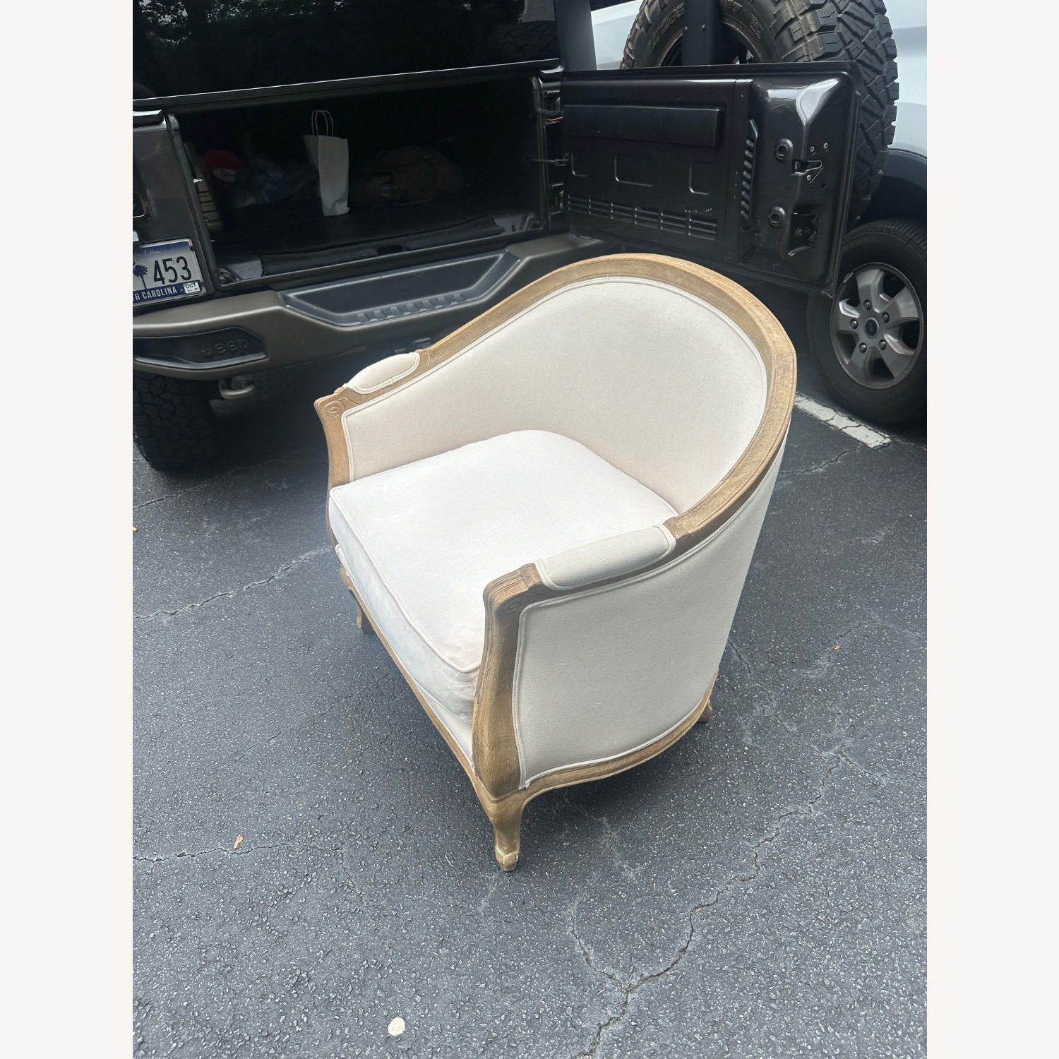 Ballard Designs Natural Chair and a Half - image-3