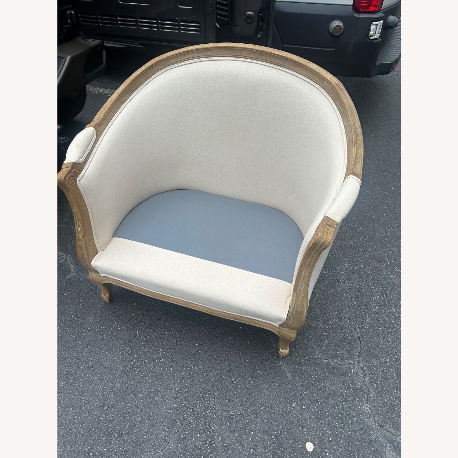 Ballard Designs Natural Chair and a Half - image-5