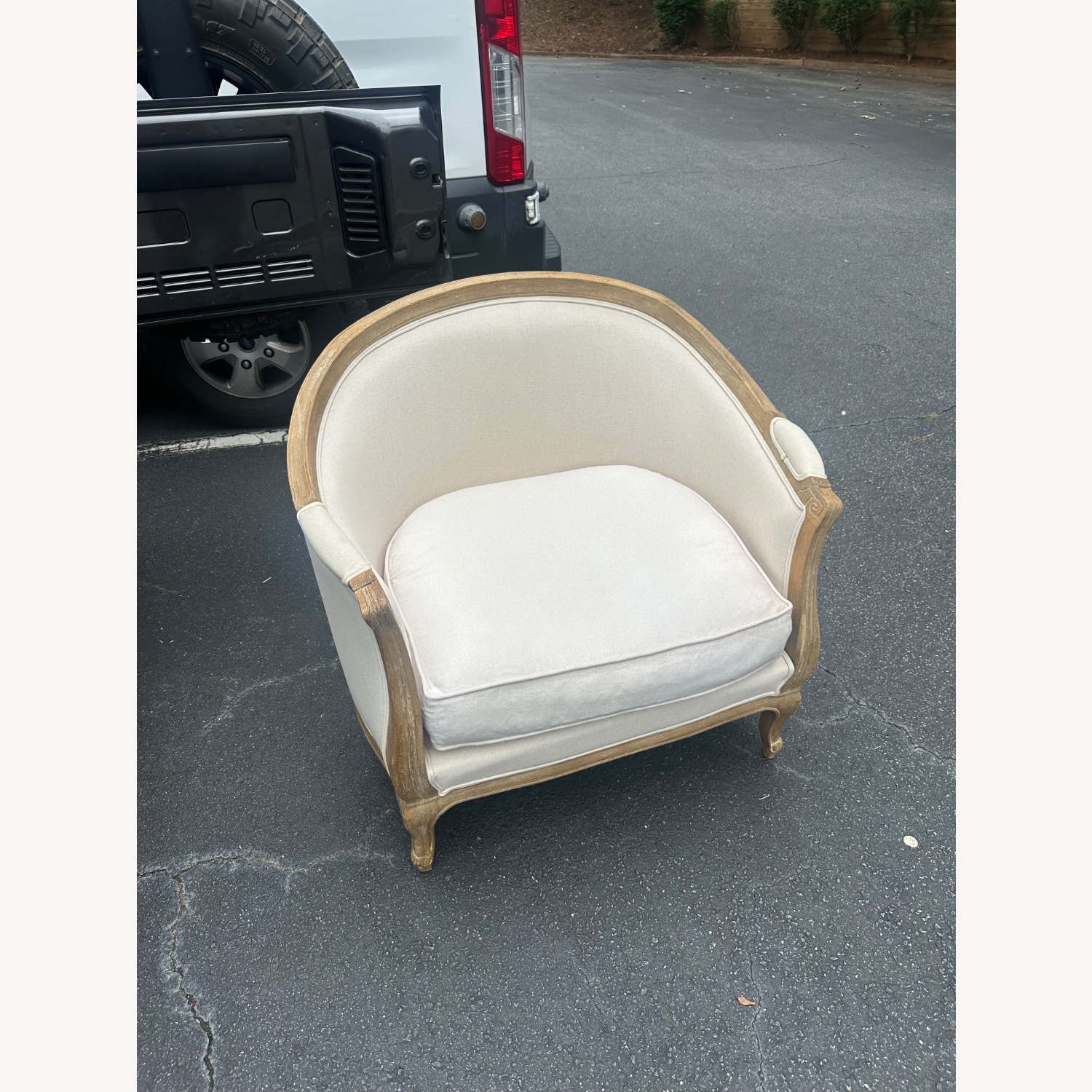 Ballard Designs Natural Chair and a Half - image-1