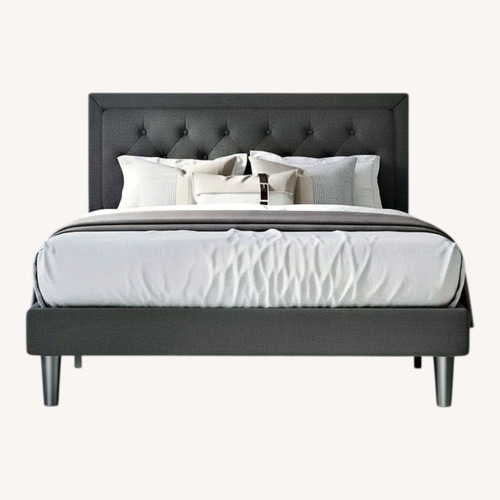 Used Mercury Row Dark Gray Fabric Full Bed for sale on AptDeco