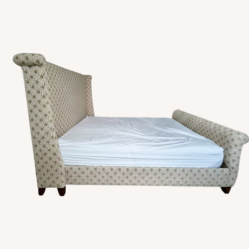 Used Fabric Queen Bed for sale on AptDeco