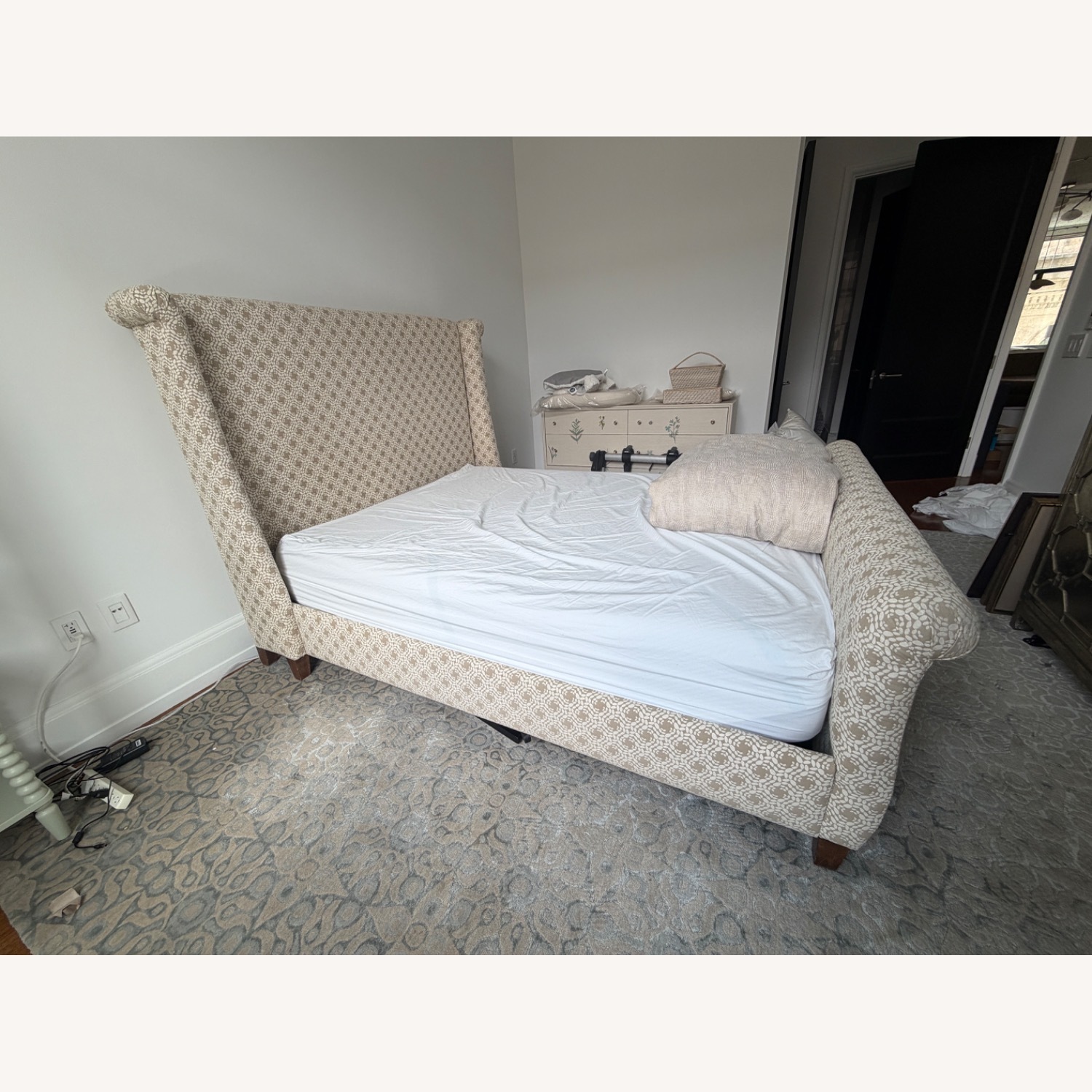 Fabric Queen Bed - image-3