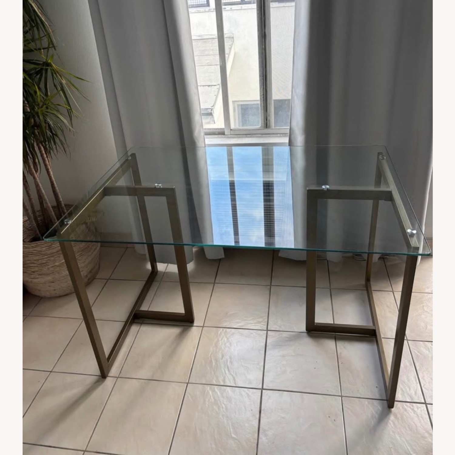 Wayfair Transparent Glass Dining Table - image-1