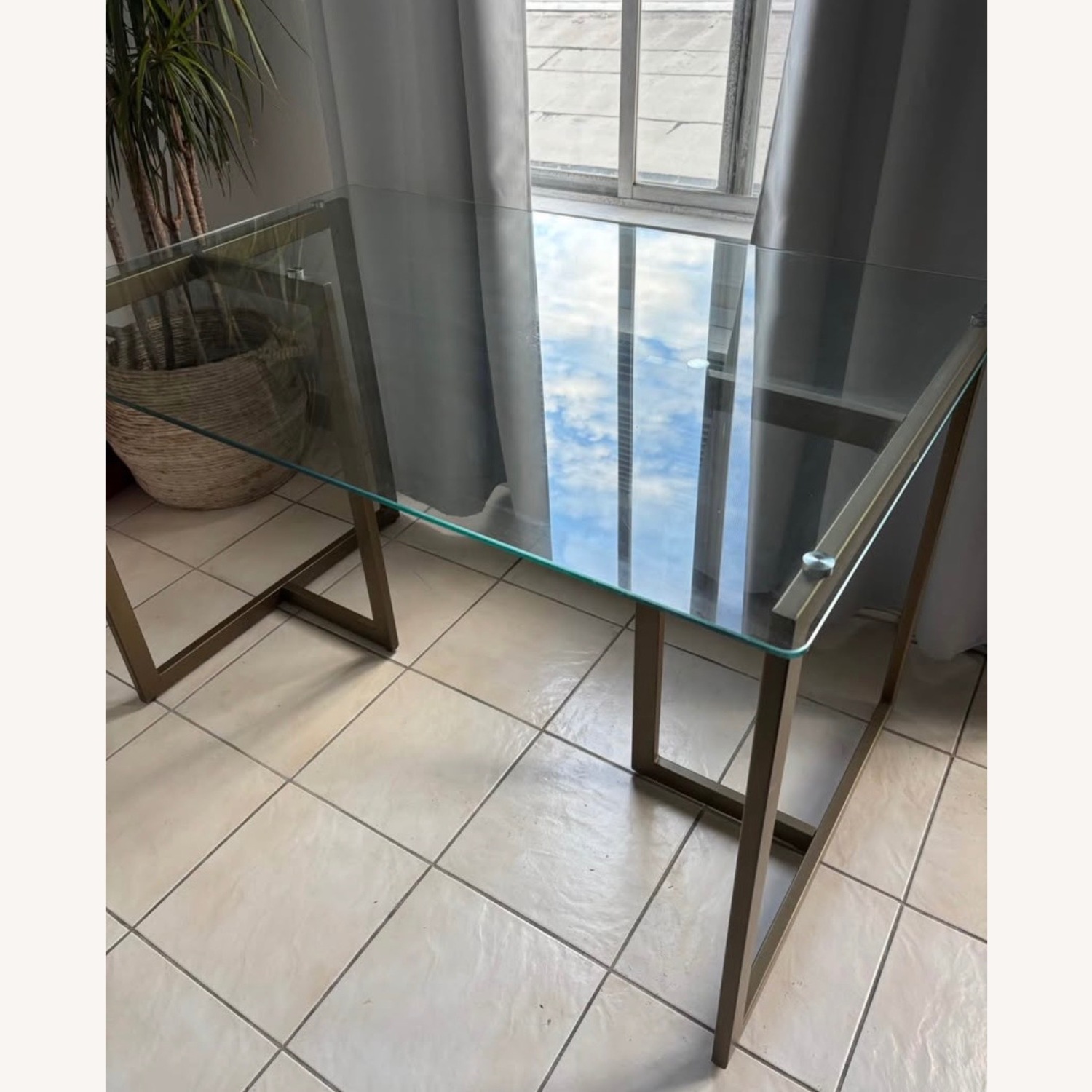 Wayfair Transparent Glass Dining Table - image-3
