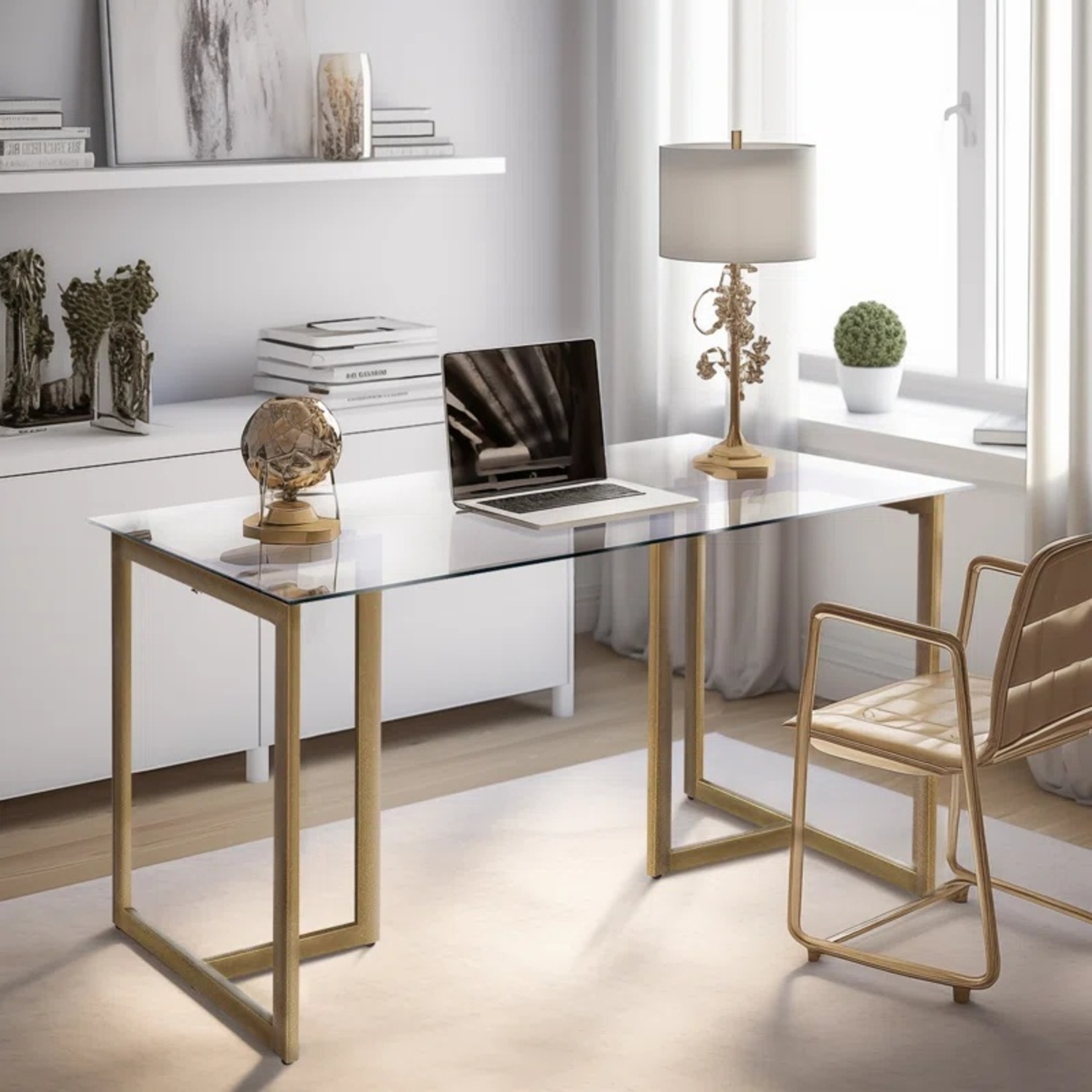 Wayfair Transparent Glass Dining Table - image-4