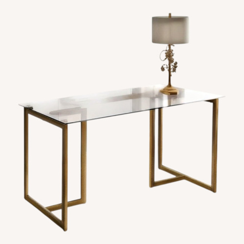 Used Wayfair Transparent Glass Dining Table for sale on AptDeco