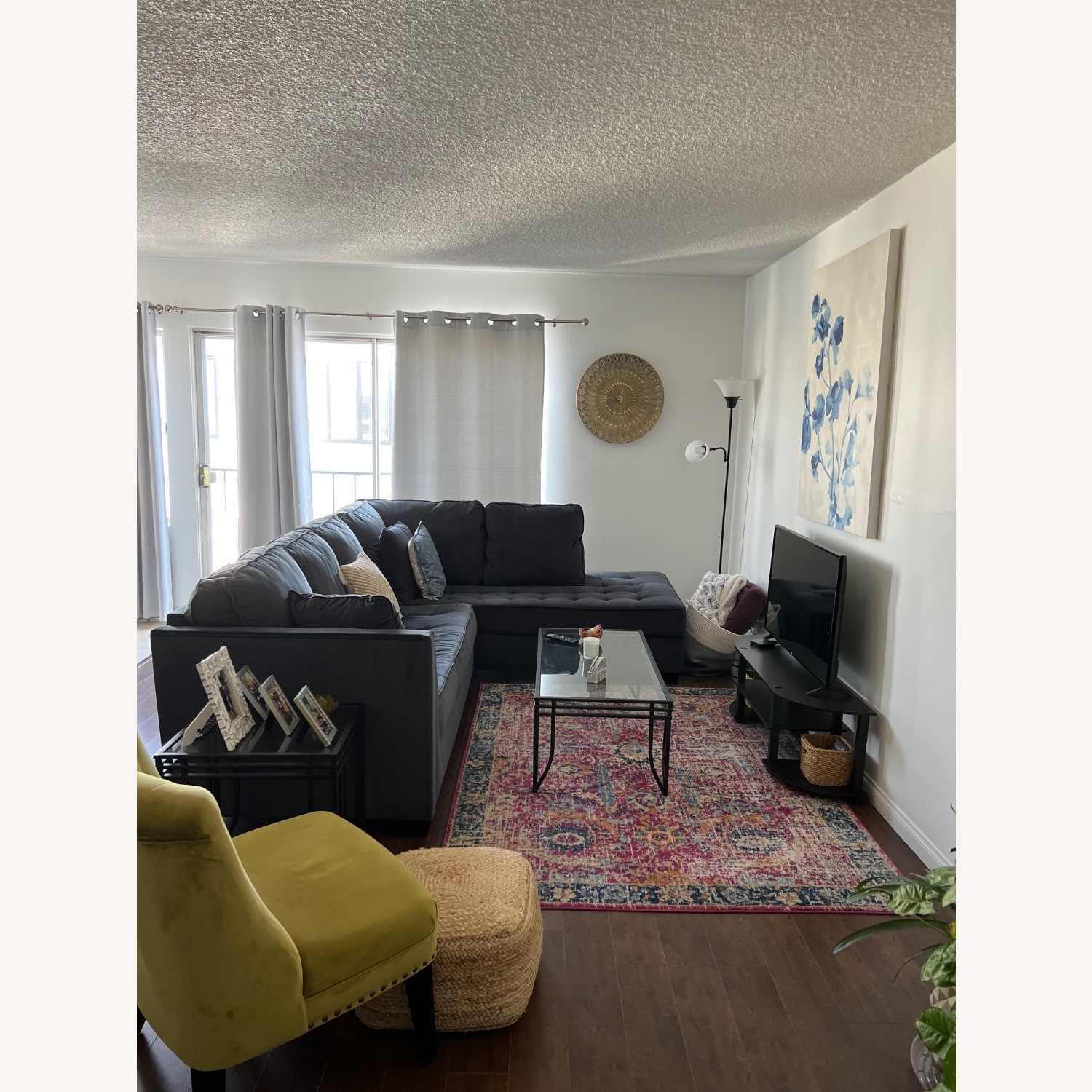 Living Spaces Couch with Chase Lounge - image-1