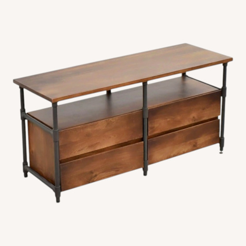 Used West Elm Pipe Dark Brown Wood Media Storage for sale on AptDeco
