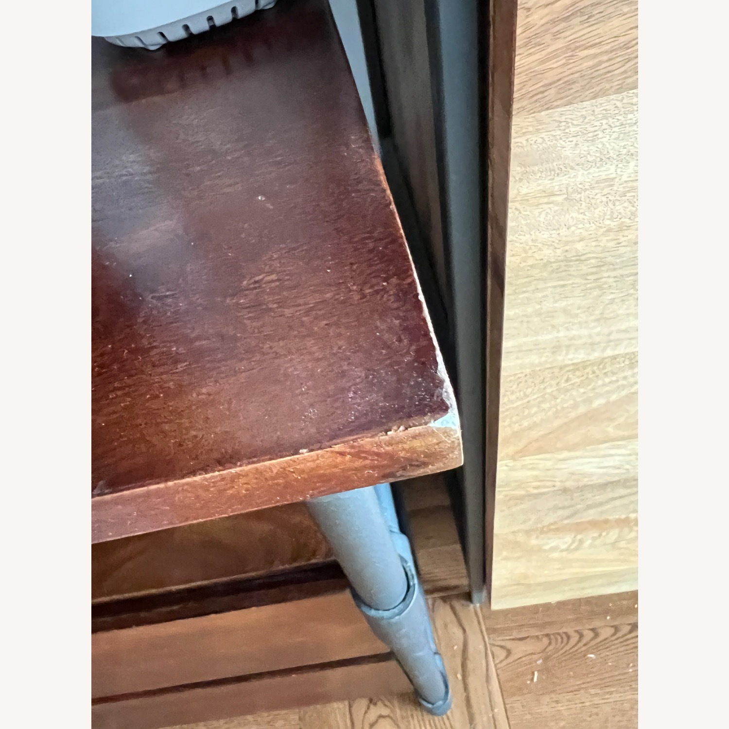 West Elm Pipe Dark Brown Wood Media Storage - image-4