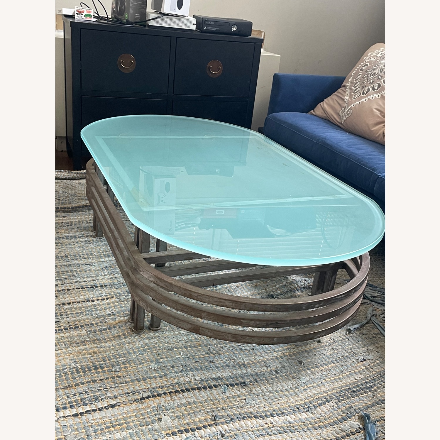 Vintage/Antique Green Coffee Table - image-3