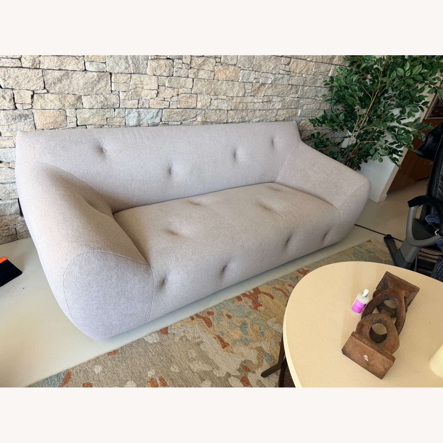 Roche Bobois Light Gray Fabric 3+ Seater Sofa - image-6