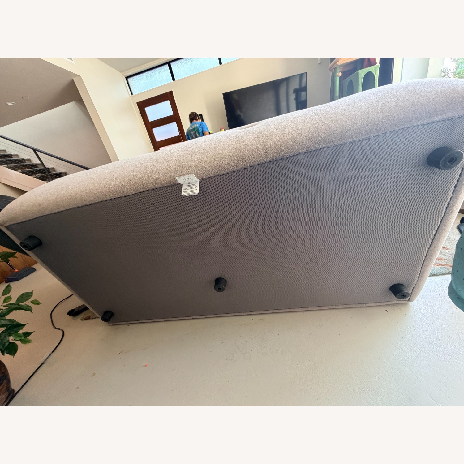 Roche Bobois Light Gray Fabric 3+ Seater Sofa - image-2