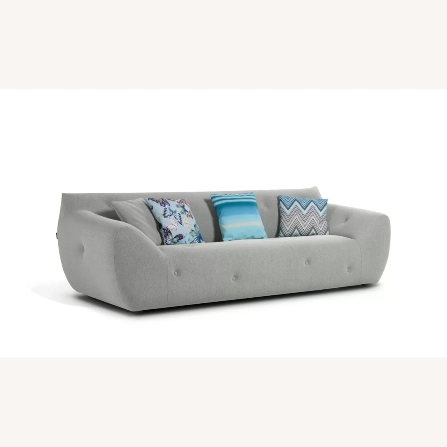 Roche Bobois Light Gray Fabric 3+ Seater Sofa - image-9