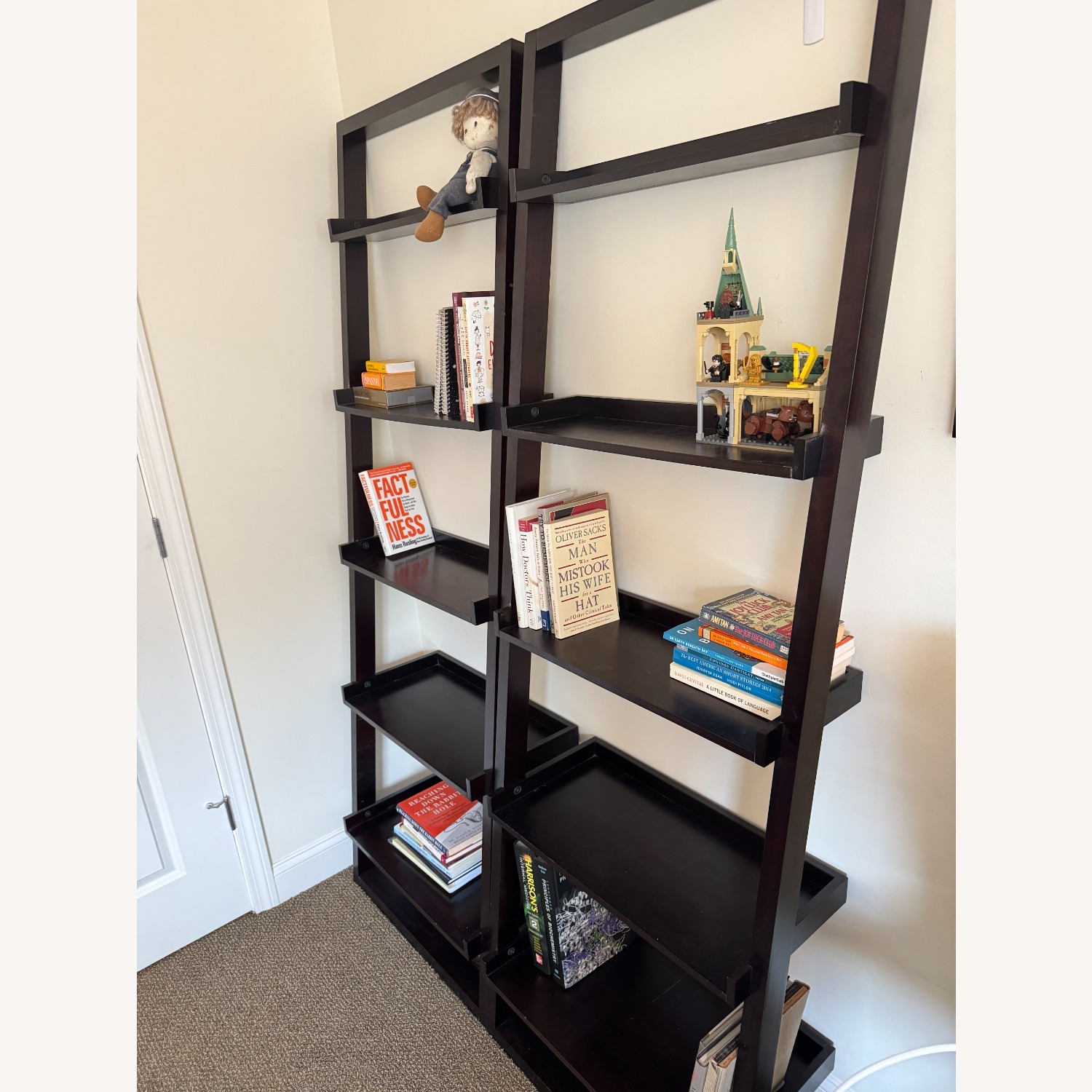 Crate & Barrel Sloane Dark Brown Wood Bookcase - image-3