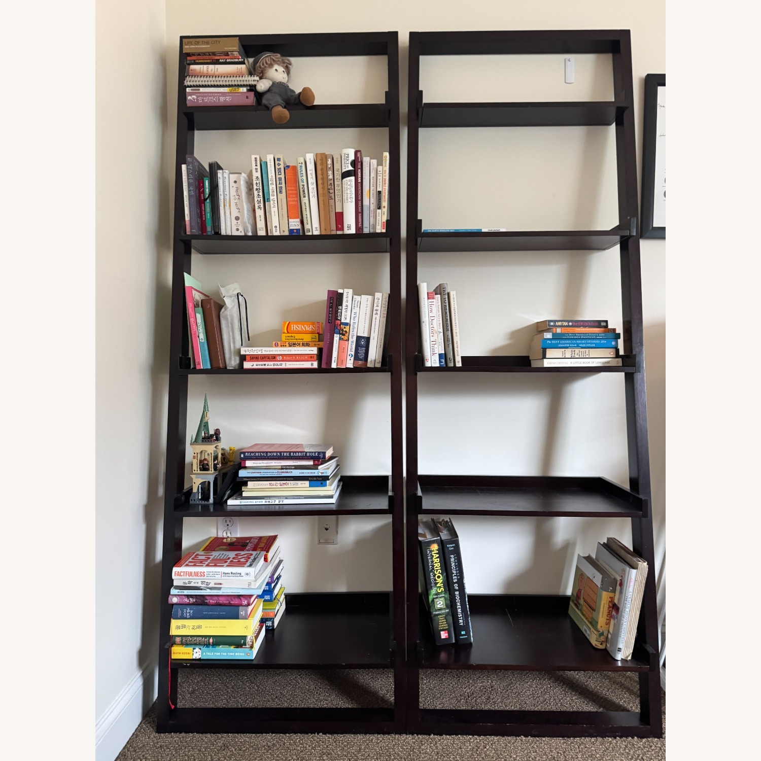 Crate & Barrel Sloane Dark Brown Wood Bookcase - image-2