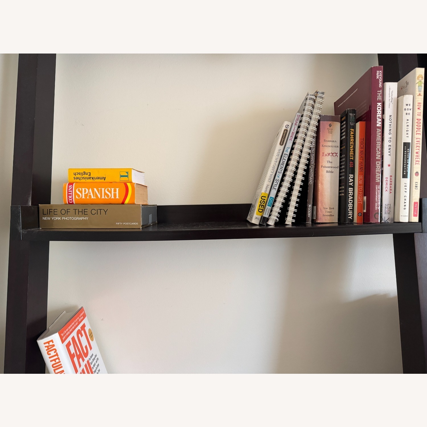 Crate & Barrel Sloane Dark Brown Wood Bookcase - image-1