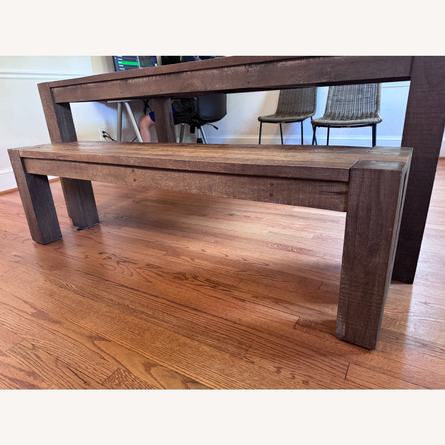 Pottery Barn West Parsons Dining Bench Tawny - image-1