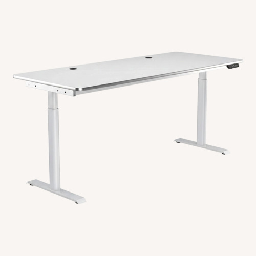Used Versa Tables White Wood Desk for sale on AptDeco