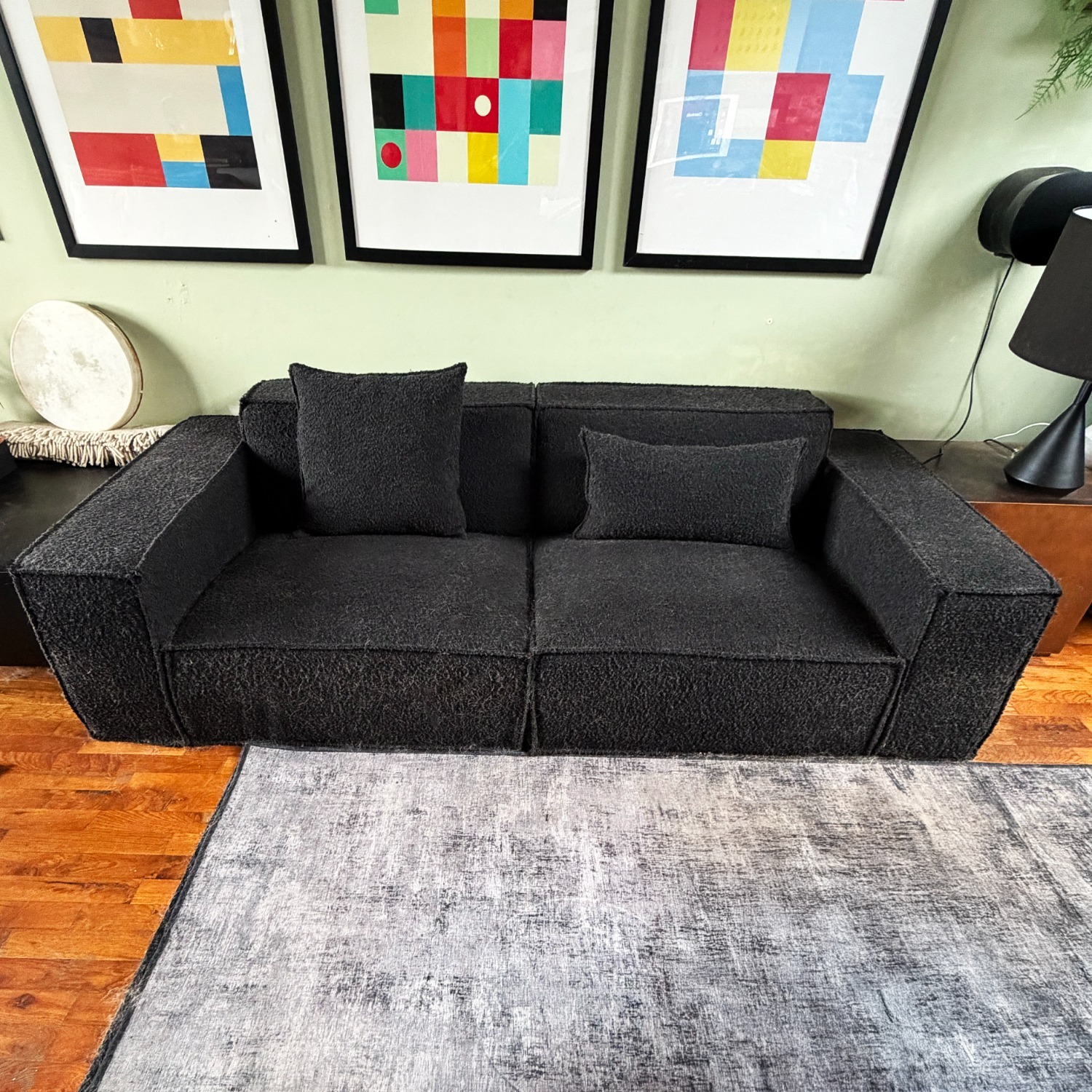 Rove Concepts Porter Dark Gray Fabric 2 Seater Sofa - image-1
