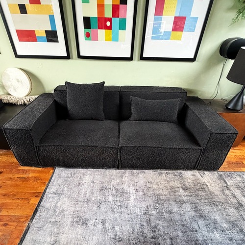Used Rove Concepts Porter Dark Gray Fabric 2 Seater Sofa for sale on AptDeco