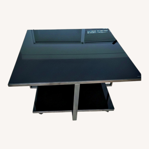 Used Black Glass Coffee Table for sale on AptDeco