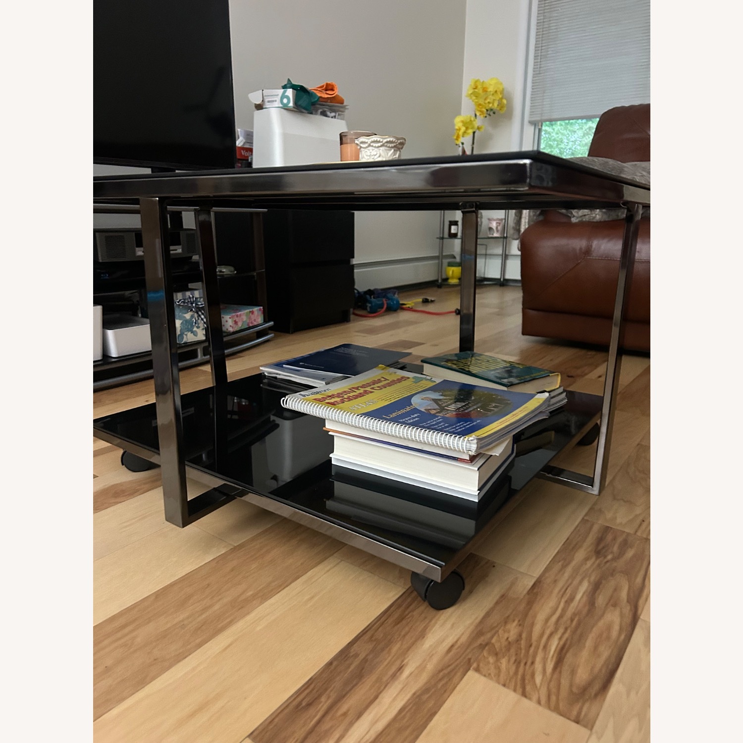 Black Glass Coffee Table - image-4