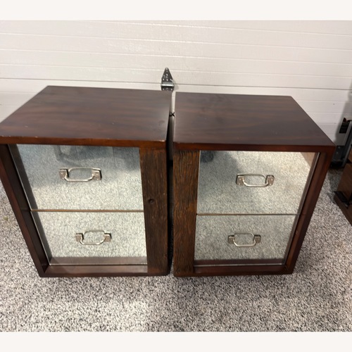 Used Four Hands Dark Brown Wood End Tables (2) for sale on AptDeco