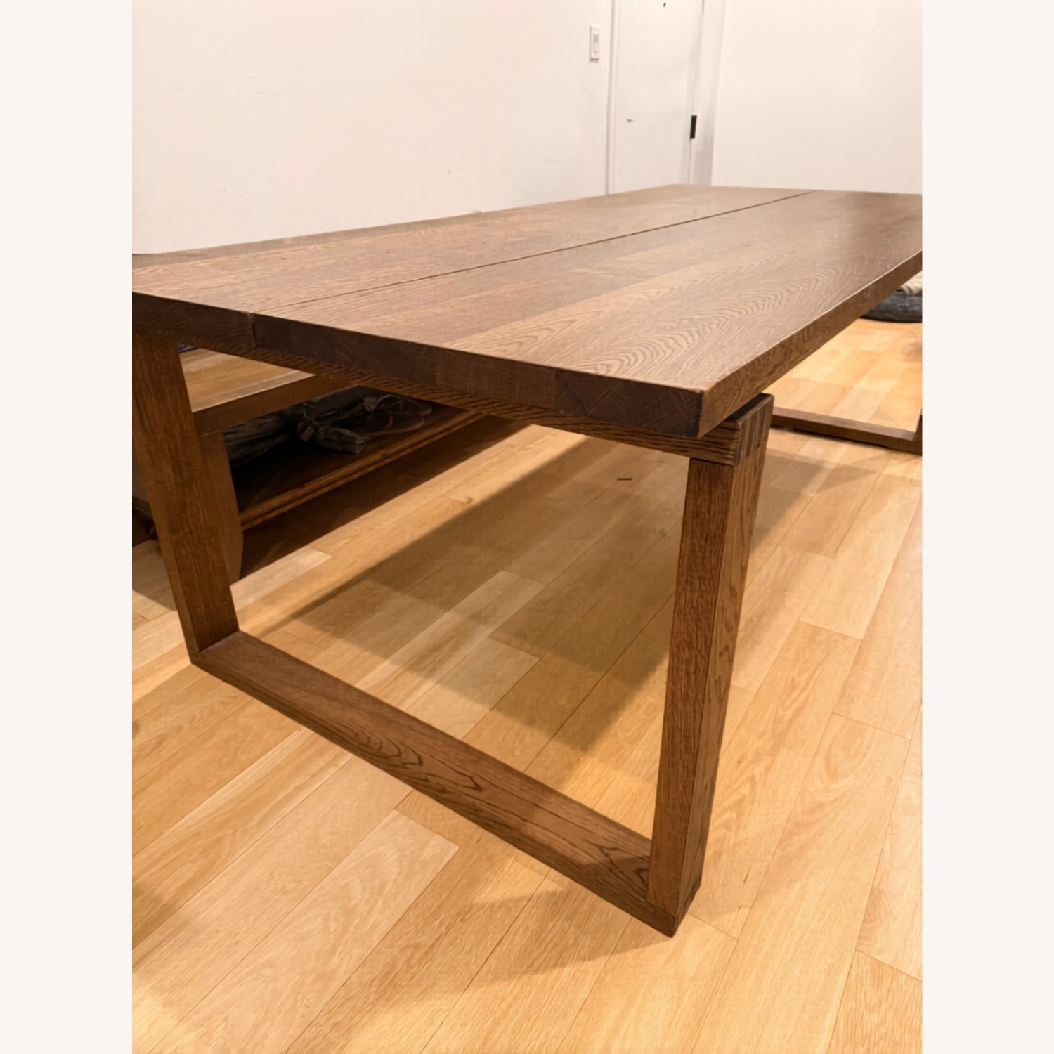 IKEA Modern Dark Brown Wood Dining Table + Bench - image-2