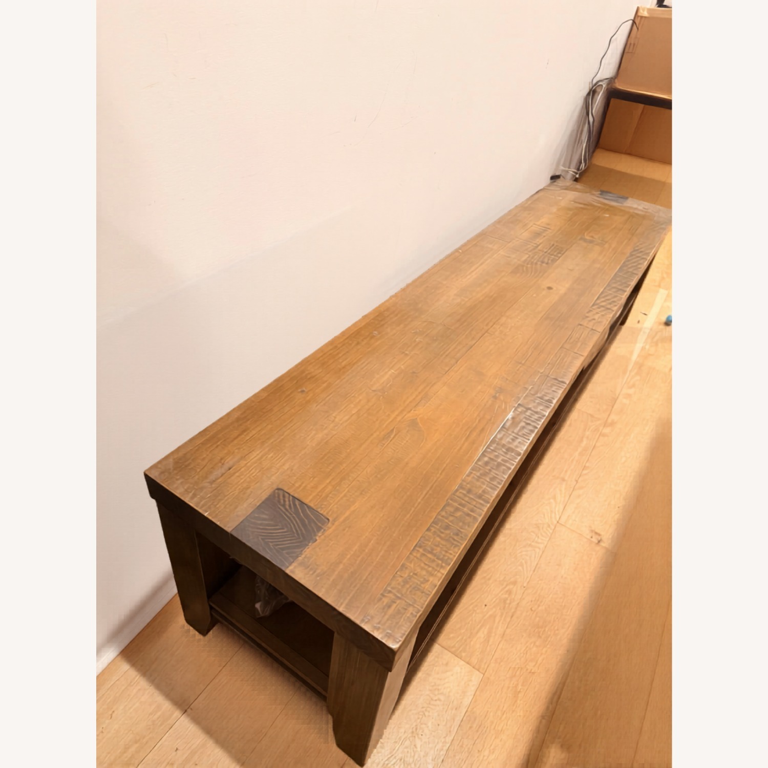 IKEA Modern Dark Brown Wood Dining Table + Bench - image-5