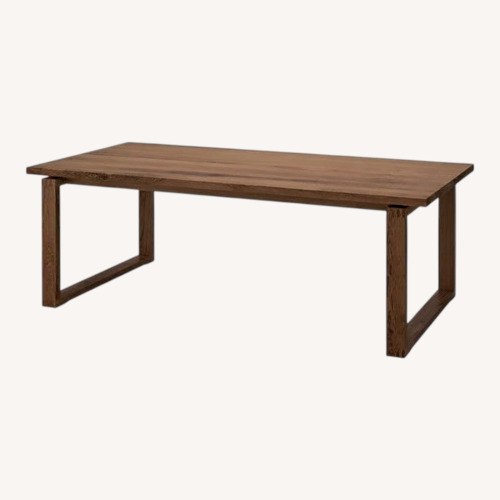 Used IKEA Modern Dark Brown Wood Dining Table + Bench for sale on AptDeco