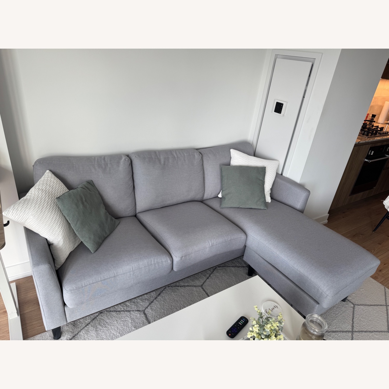 Amazon Light Gray 3+ Seater Sofa - image-1