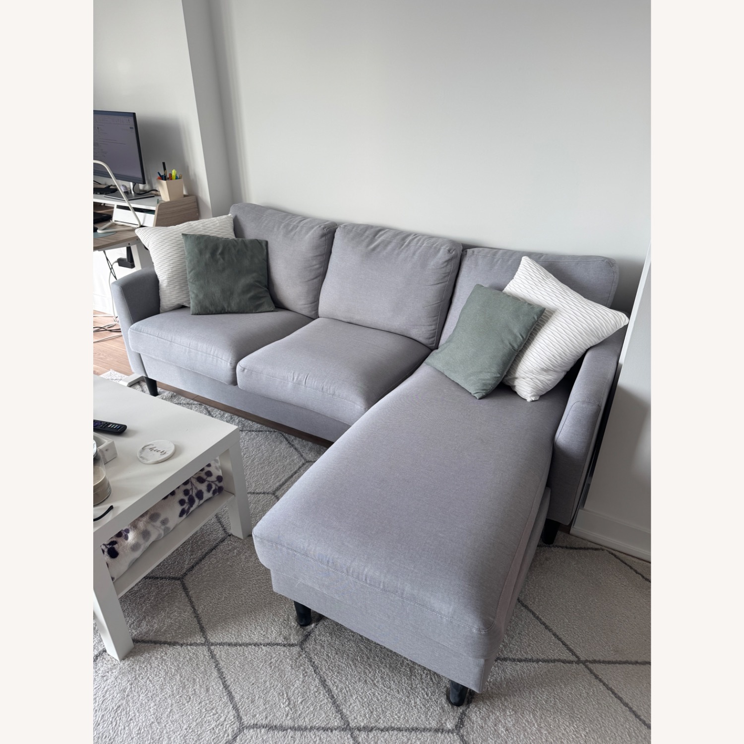 Amazon Light Gray 3+ Seater Sofa - image-2