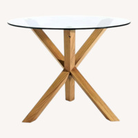Poly and Bark Glass Dining Table