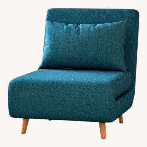 Used Wayfair Teal-Blue Fabric Chair Bed for sale on AptDeco