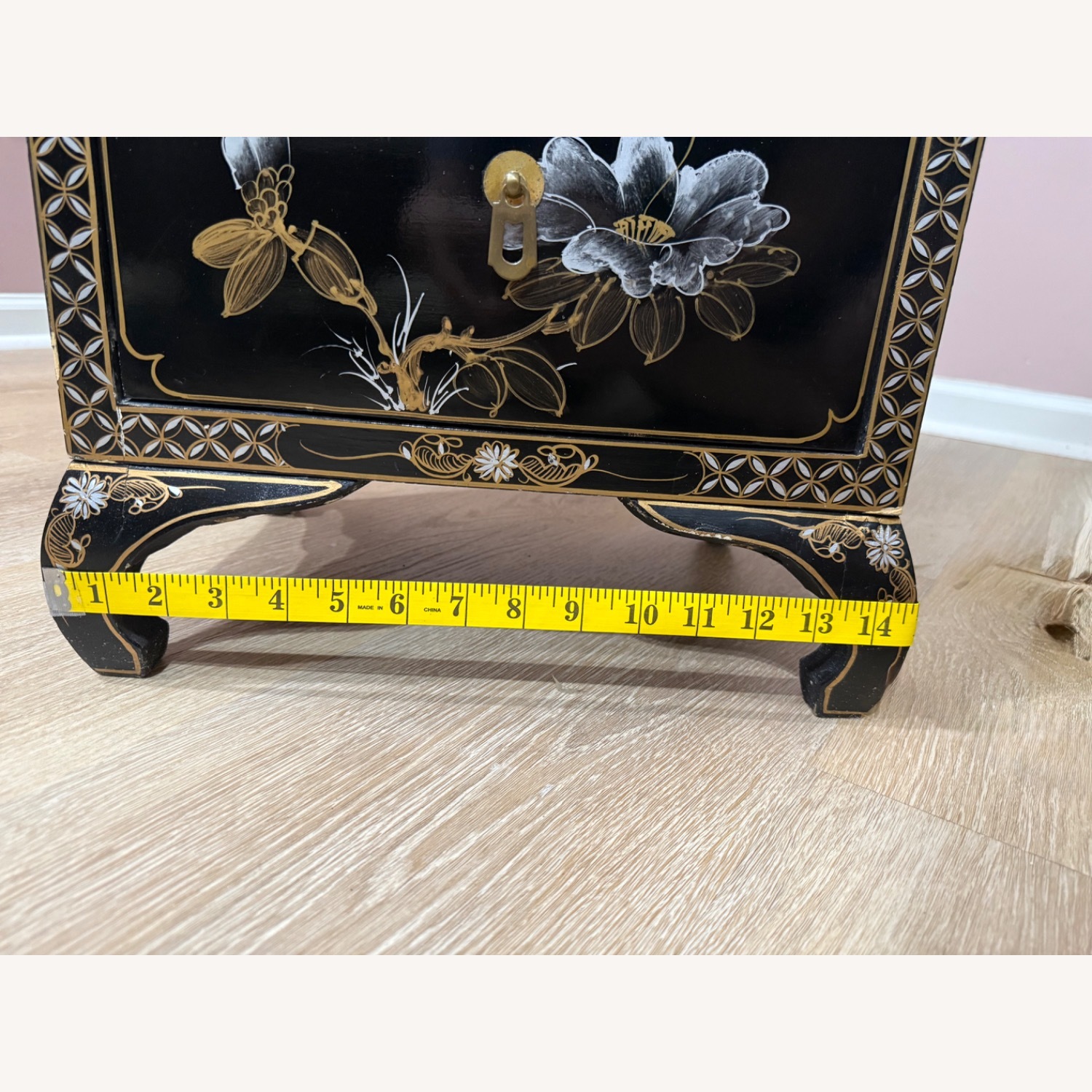 Black Wood Jewelry Armoire - Asian Themed - image-16