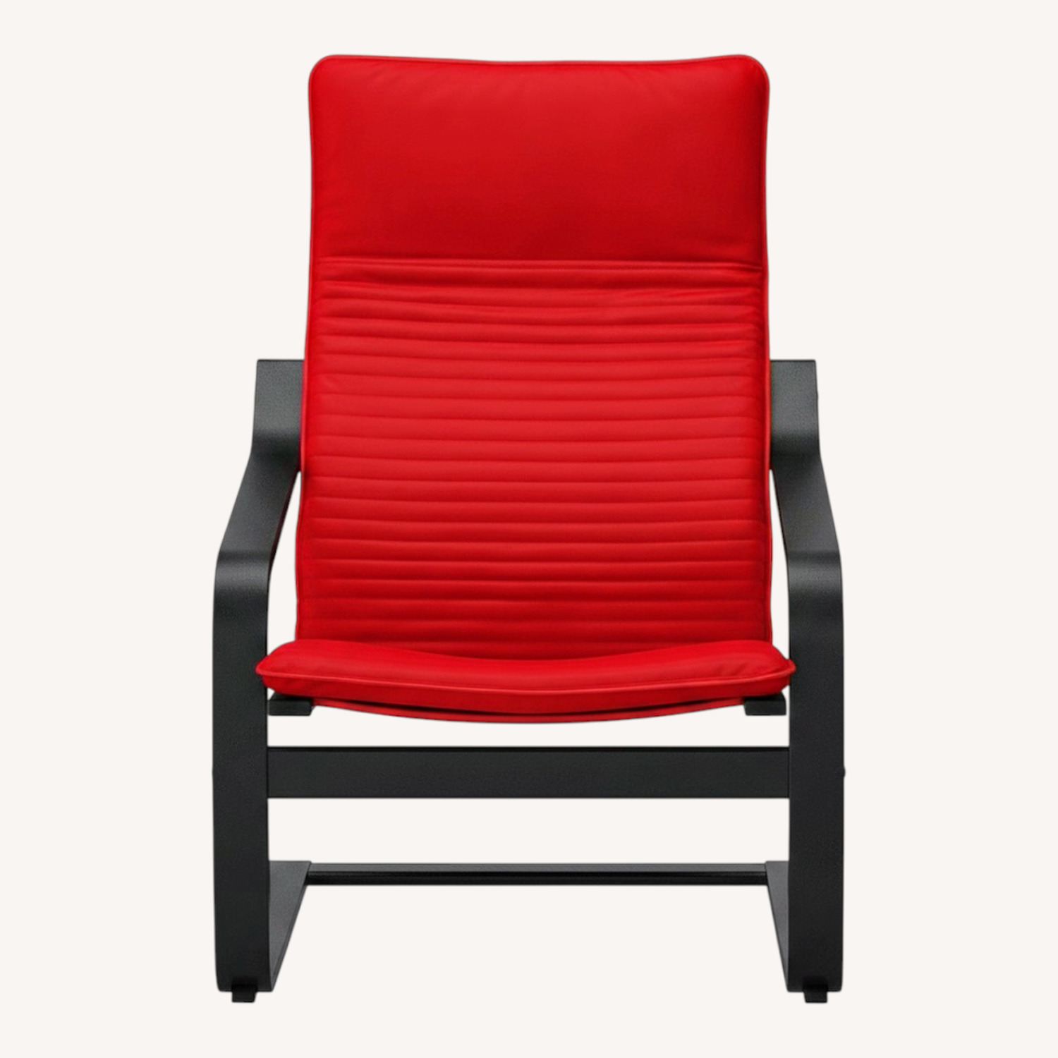 IKEA Poäng Red Fabric Armchair - image-0