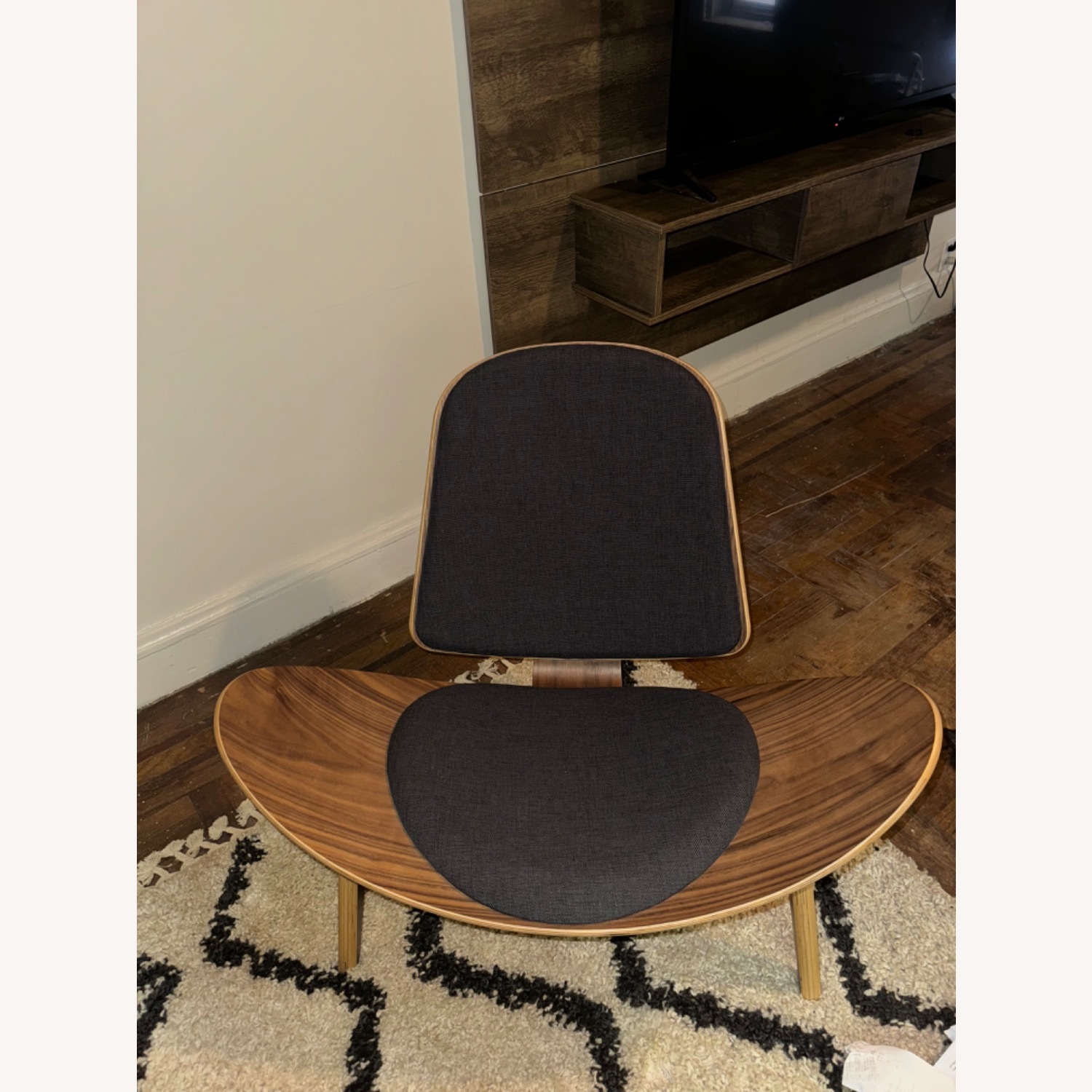 Dark Brown Fabric Accent Chairs - image-1