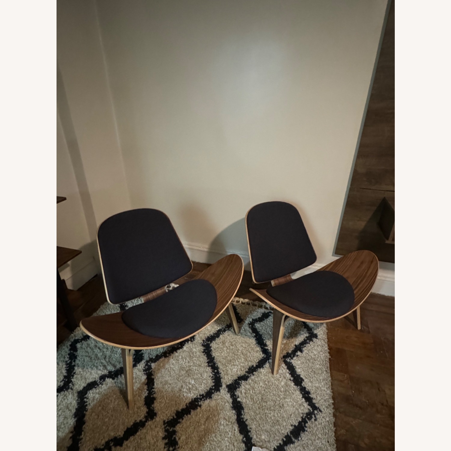 Dark Brown Fabric Accent Chairs - image-3