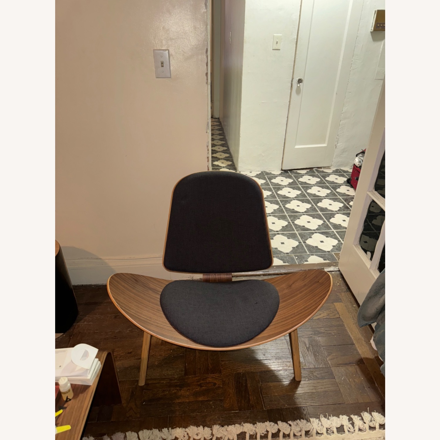 Dark Brown Fabric Accent Chairs - image-2