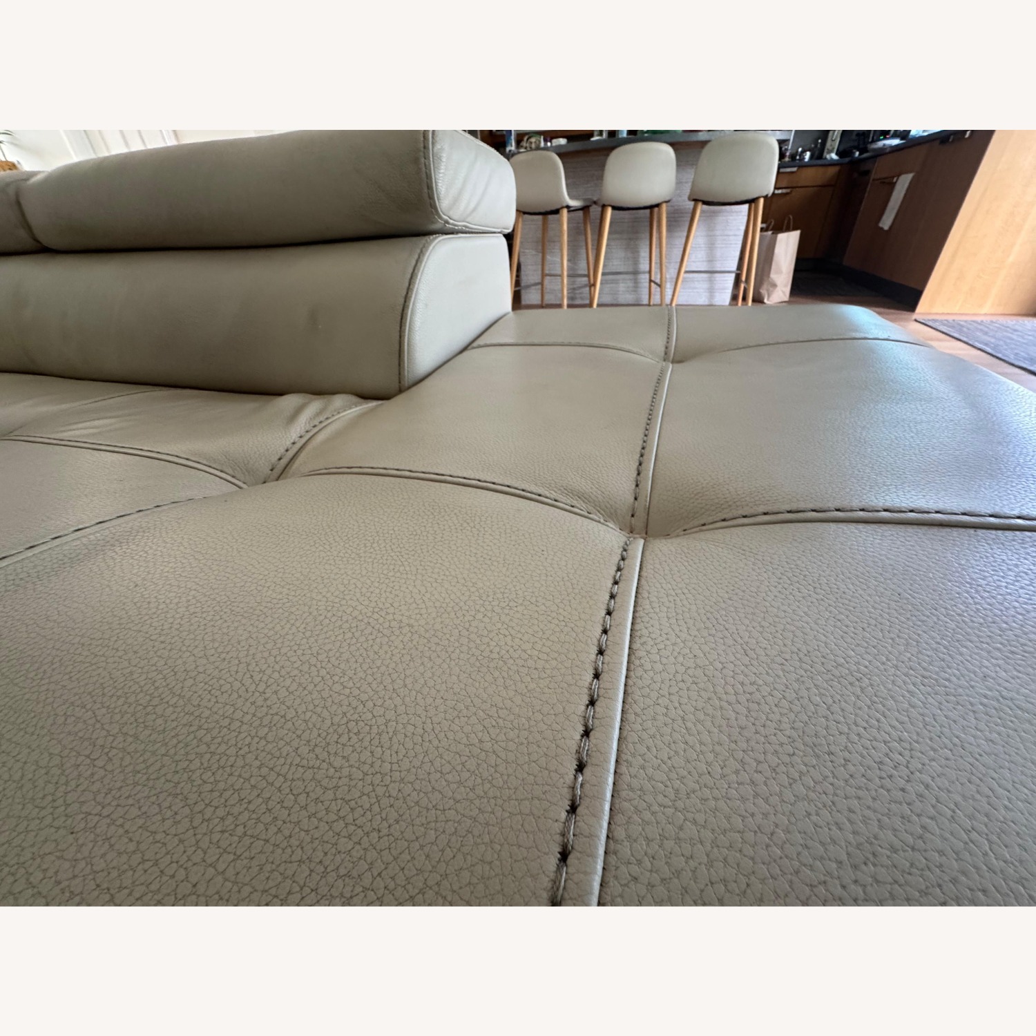 Cantoni Beige Leather 2 Piece Sectional - image-4
