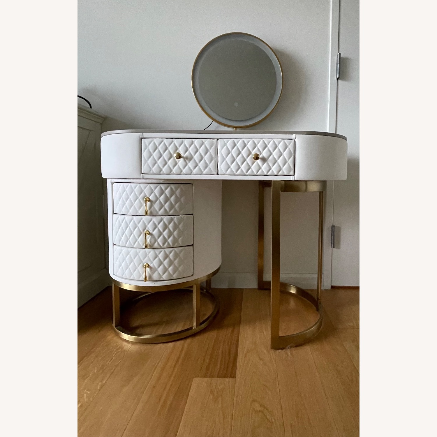Wayfair Everly Quinn Vanity White Gold - image-1
