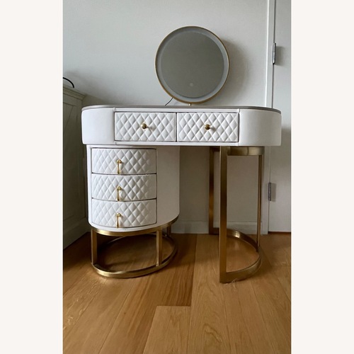 Used Wayfair Everly Quinn Vanity White Gold  for sale on AptDeco